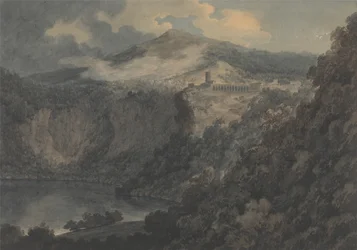 Le lac et la ville de Nemi